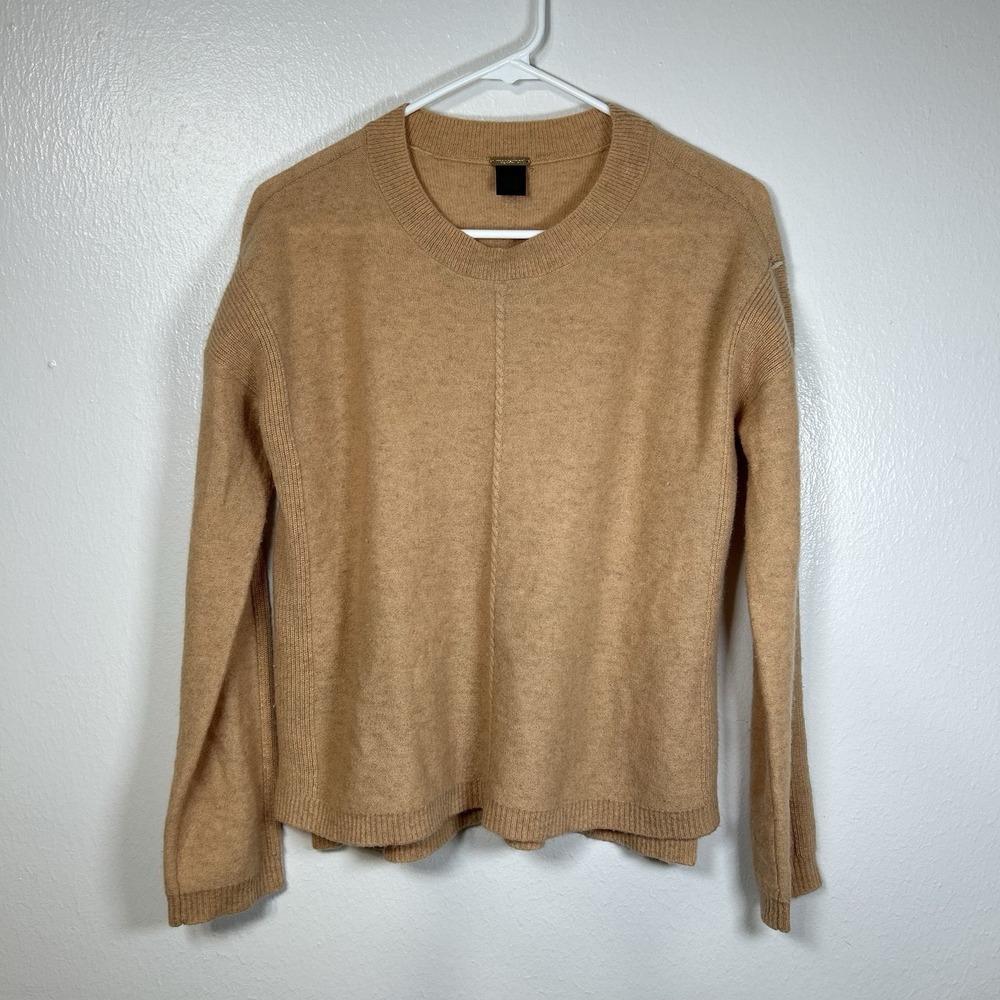 Magaschoni Camel 100% Cashmere Sweater Split Hem Womens S‎ Pull Over